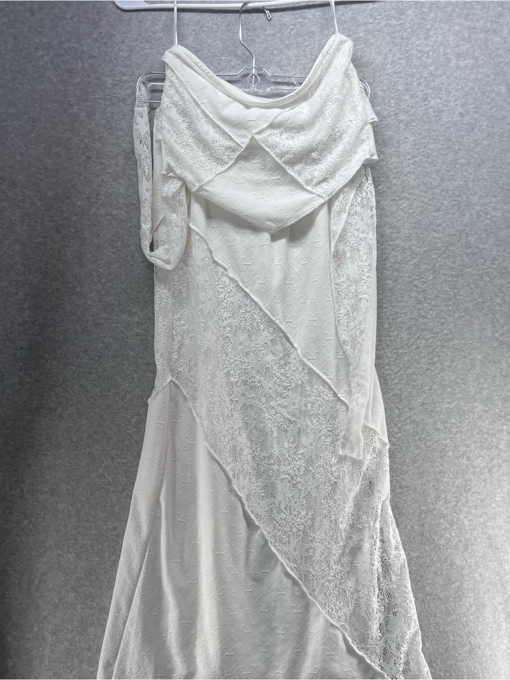 Off-White Lace Layered Skirt Set — Women's Romantic Skirt